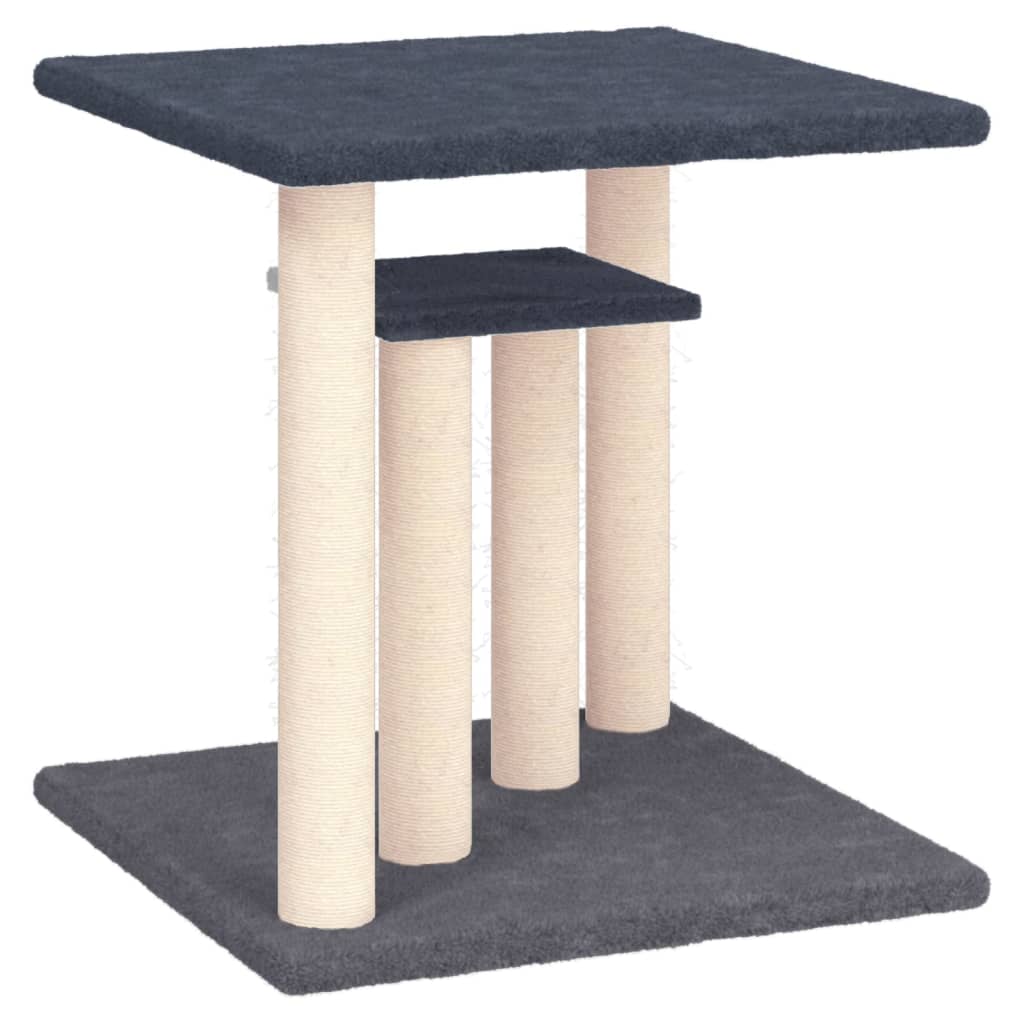 Grebalica za mačke s platformama tamnosiva 50 cm