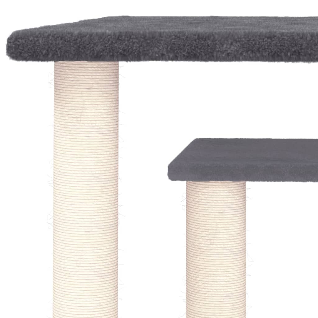 Grebalica za mačke s platformama tamnosiva 50 cm