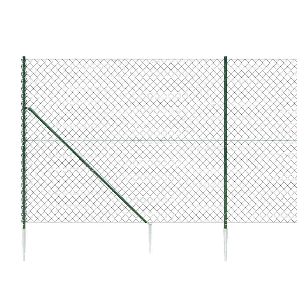 Žičana ograda sa šiljastim držačima zelena 1,8 x 25 m