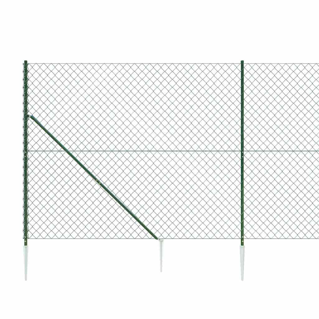 Žičana ograda sa šiljastim držačima zelena 2 x 25 m