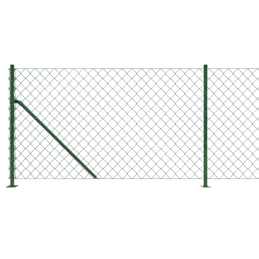 Žičana ograda s prirubnicom zelena 0,8 x 10 m