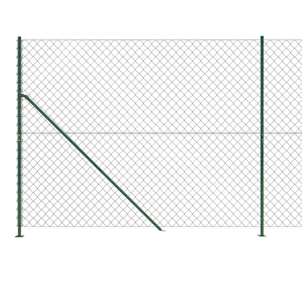 Žičana ograda s prirubnicom zelena 1,6 x 25 m