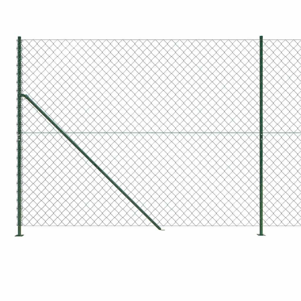 Žičana ograda s prirubnicom zelena 2,2 x 25 m