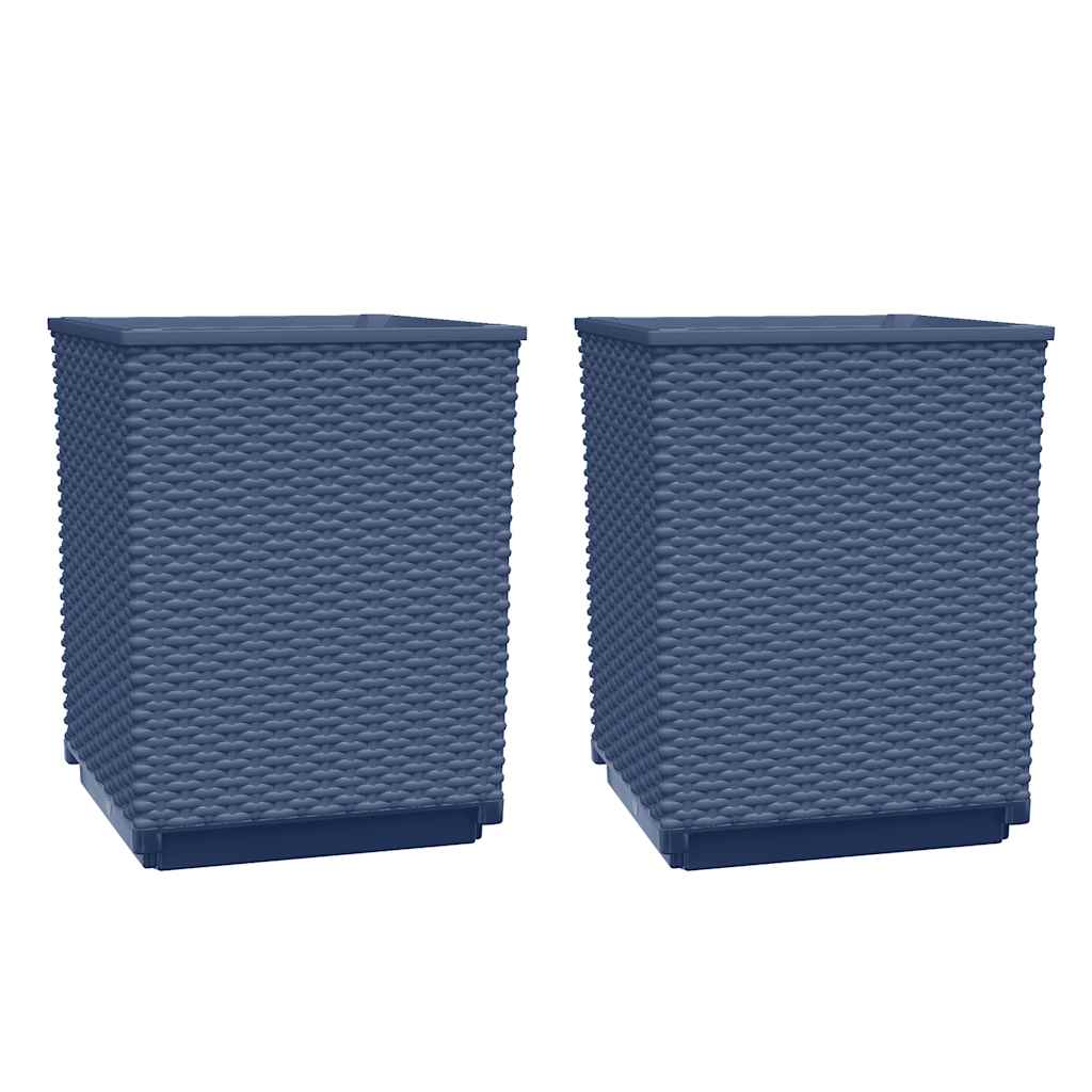 Sadilice 2 kom plava siva 30 x 30 x 37 cm od polipropilena