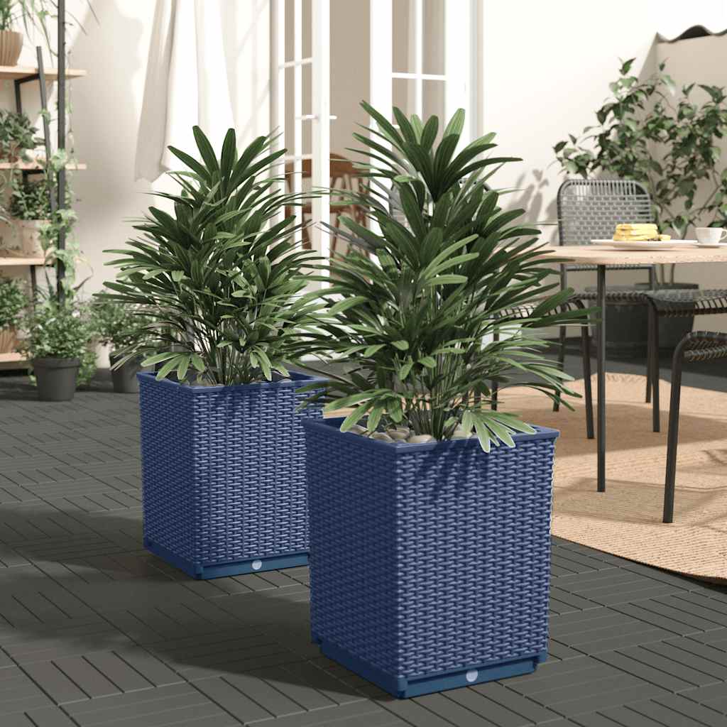 Sadilice 2 kom plava siva 30 x 30 x 37 cm od polipropilena