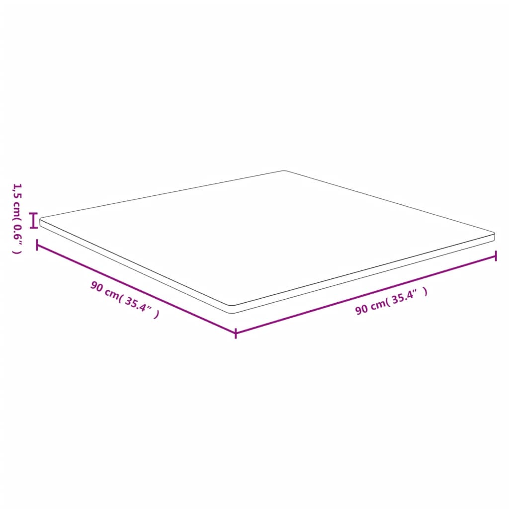Stolna ploča 90 x 90 x 1,5 cm od bambusa