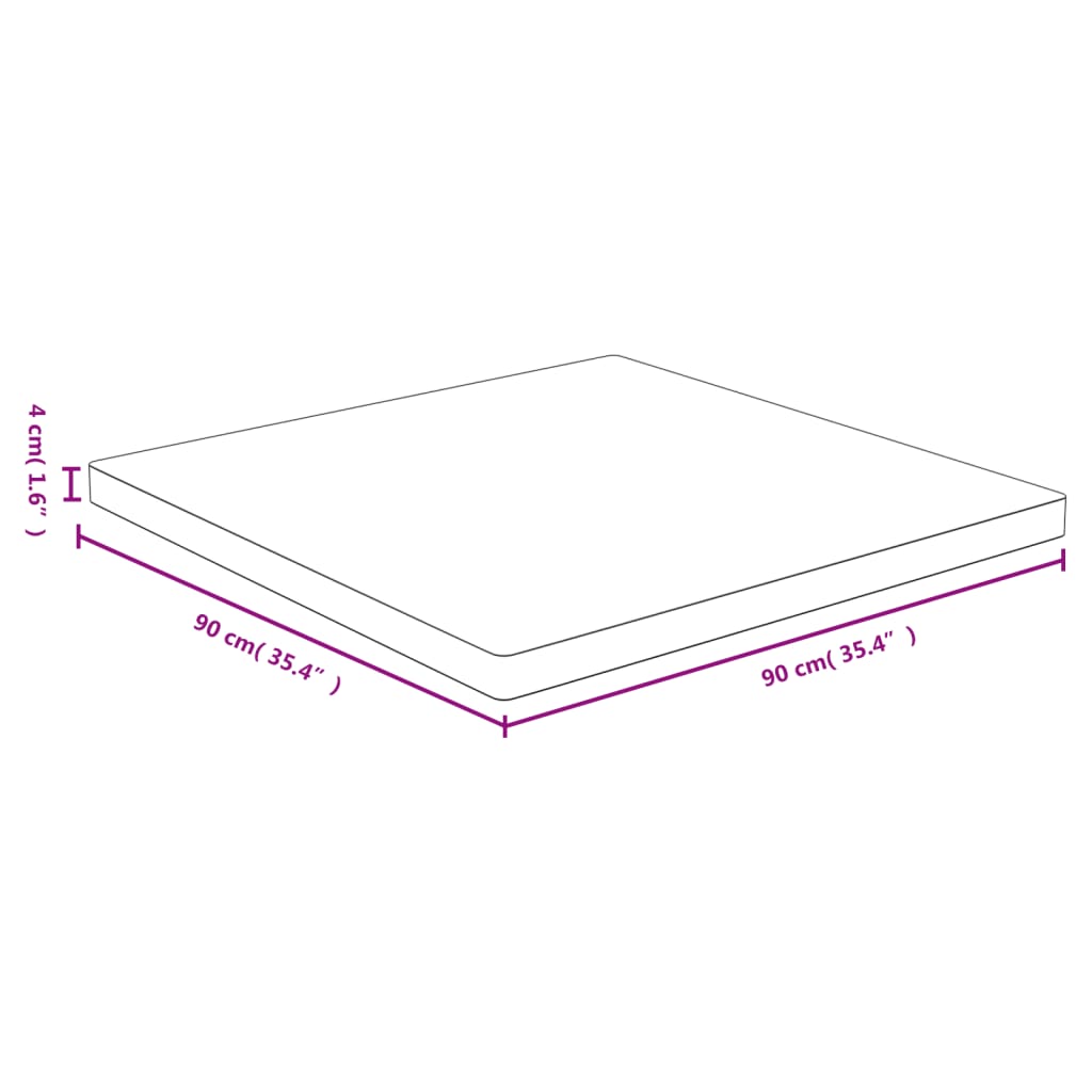 Stolna ploča 90 x 90 x 4 cm od bambusa