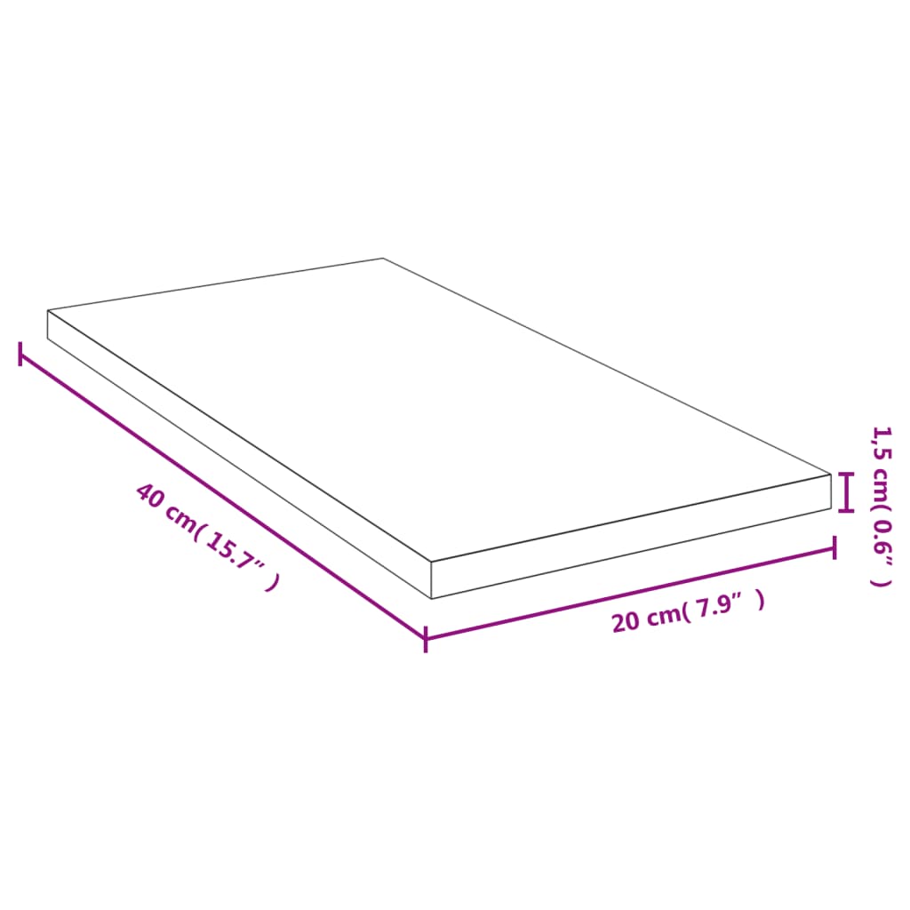 Zidna polica 40 x 20 x 1,5 cm od bambusa