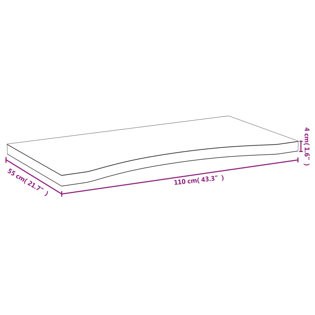 Ploča za radni stol 110 x 55 x 4 cm od bambusa