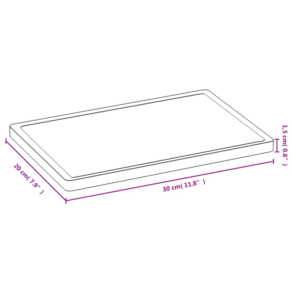 Daska za rezanje 30x20x1,5 cm od bambusa