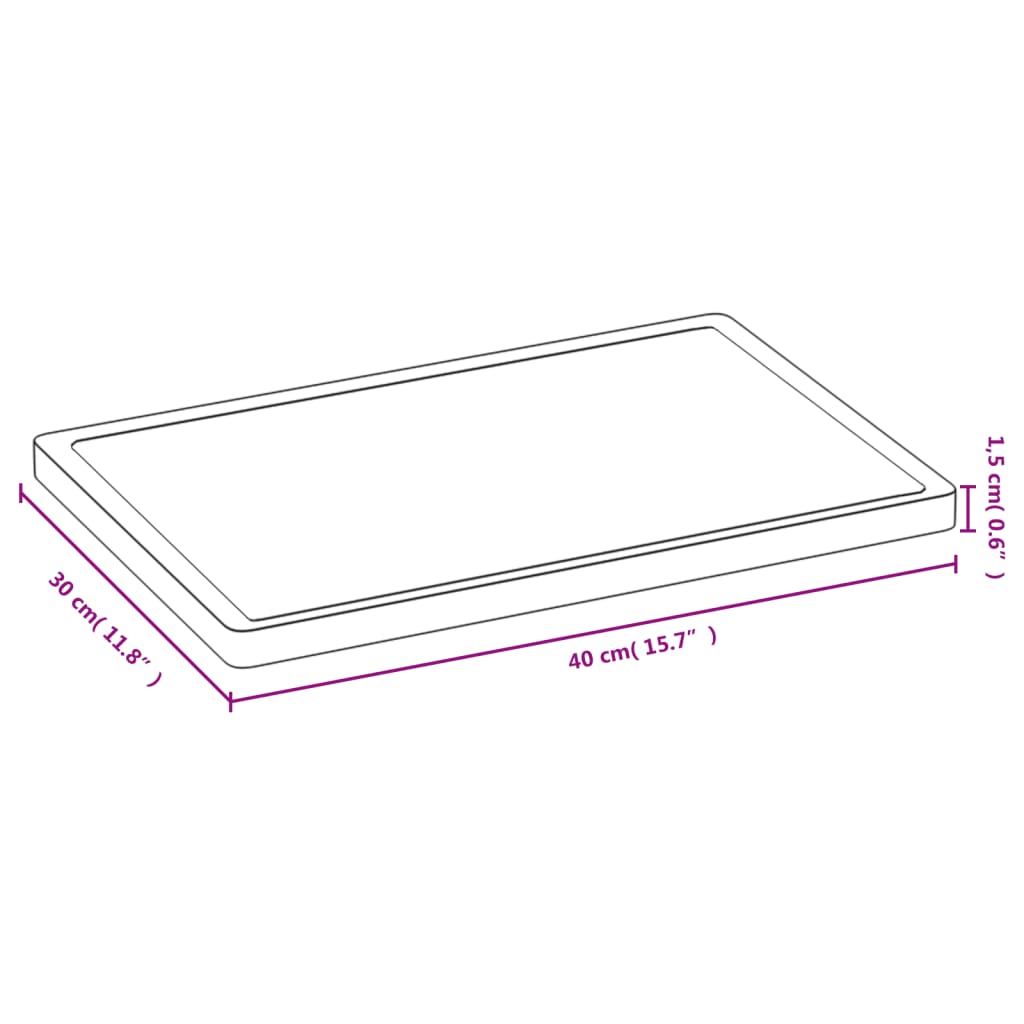 Daska za rezanje 40x30x1,5 cm od bambusa