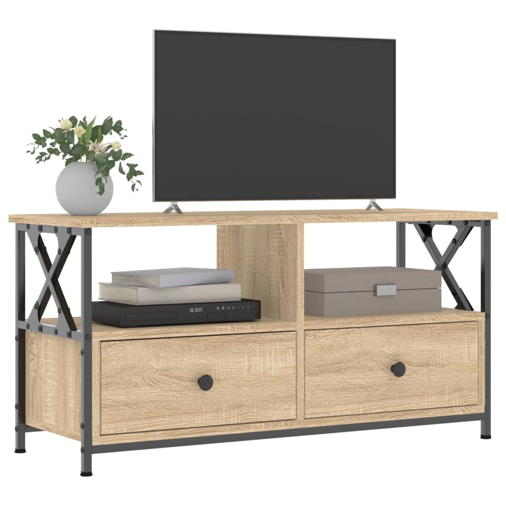 TV ormarić boja hrasta sonome 90 x 33 x 45 cm od drva i željeza