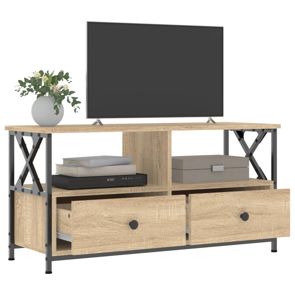 TV ormarić boja hrasta sonome 90 x 33 x 45 cm od drva i željeza