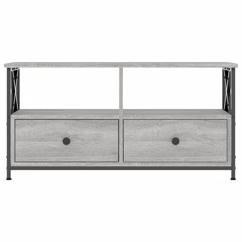 TV ormarić siva boja hrasta 90 x 33 x 45 cm od drva i željeza