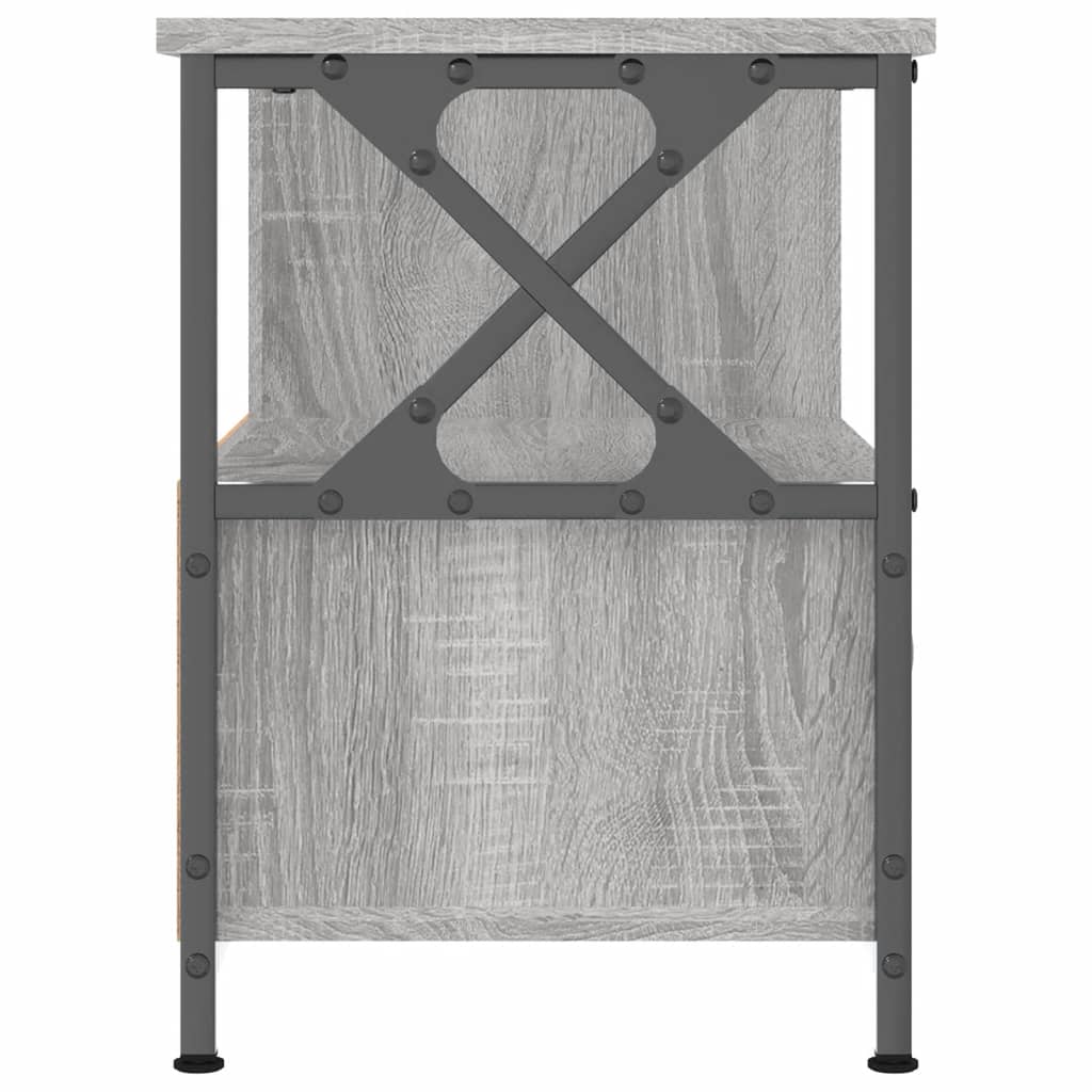 TV ormarić siva boja hrasta 90 x 33 x 45 cm od drva i željeza