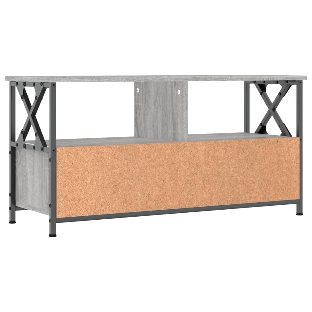 TV ormarić siva boja hrasta 90 x 33 x 45 cm od drva i željeza