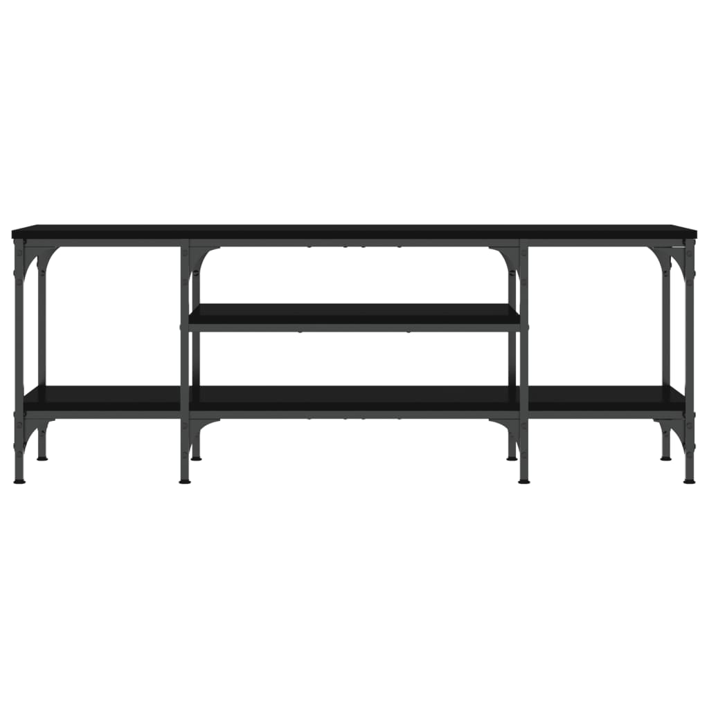 TV ormarić crni 121 x 35 x 45 cm konstruirano drvo i željezo