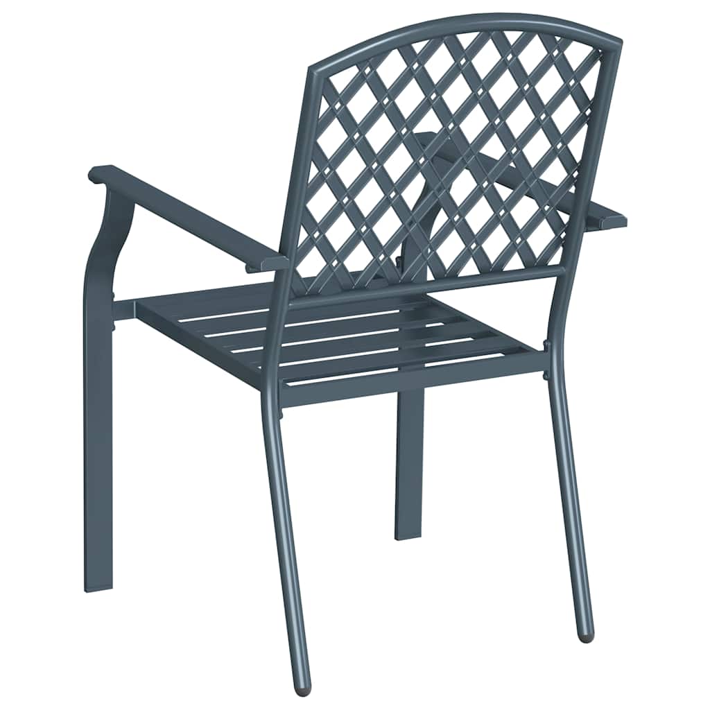 Vrtna stolica 2 pcs Antracit 56 x 65 x 89 cm Čelik