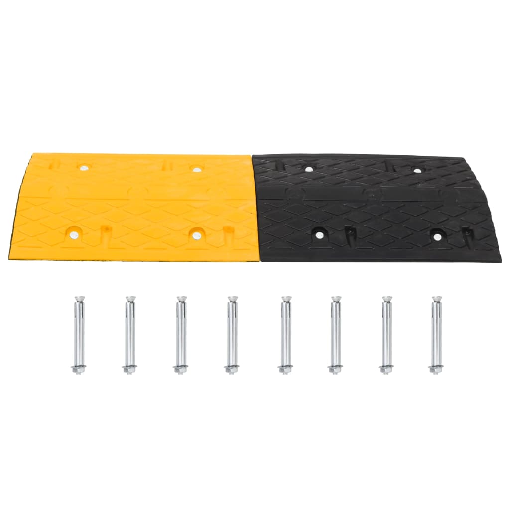 Uspornik 4 kom žuto-crni 97 x 32,5 x 4 cm gumeni