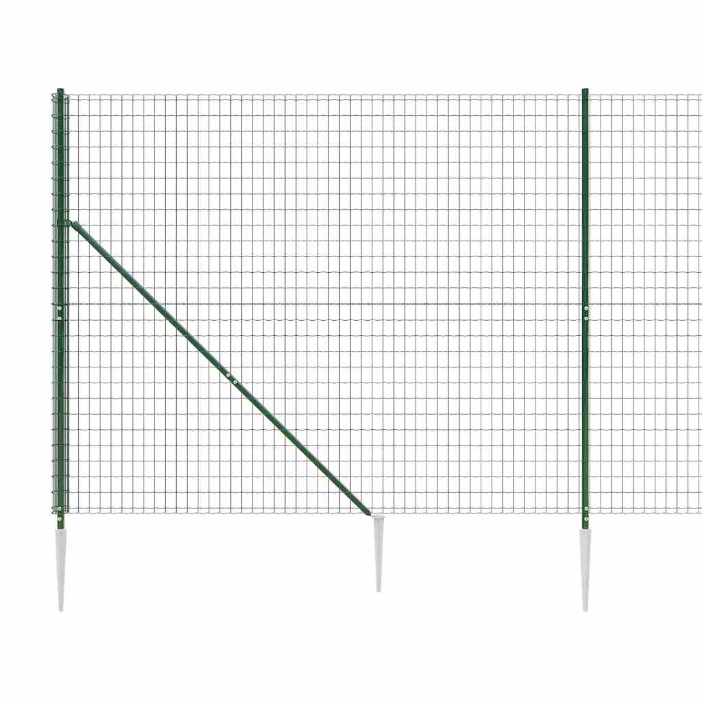 Ograda od žičane mreže sa šiljastim držačima zelena 1,6 x 25 m