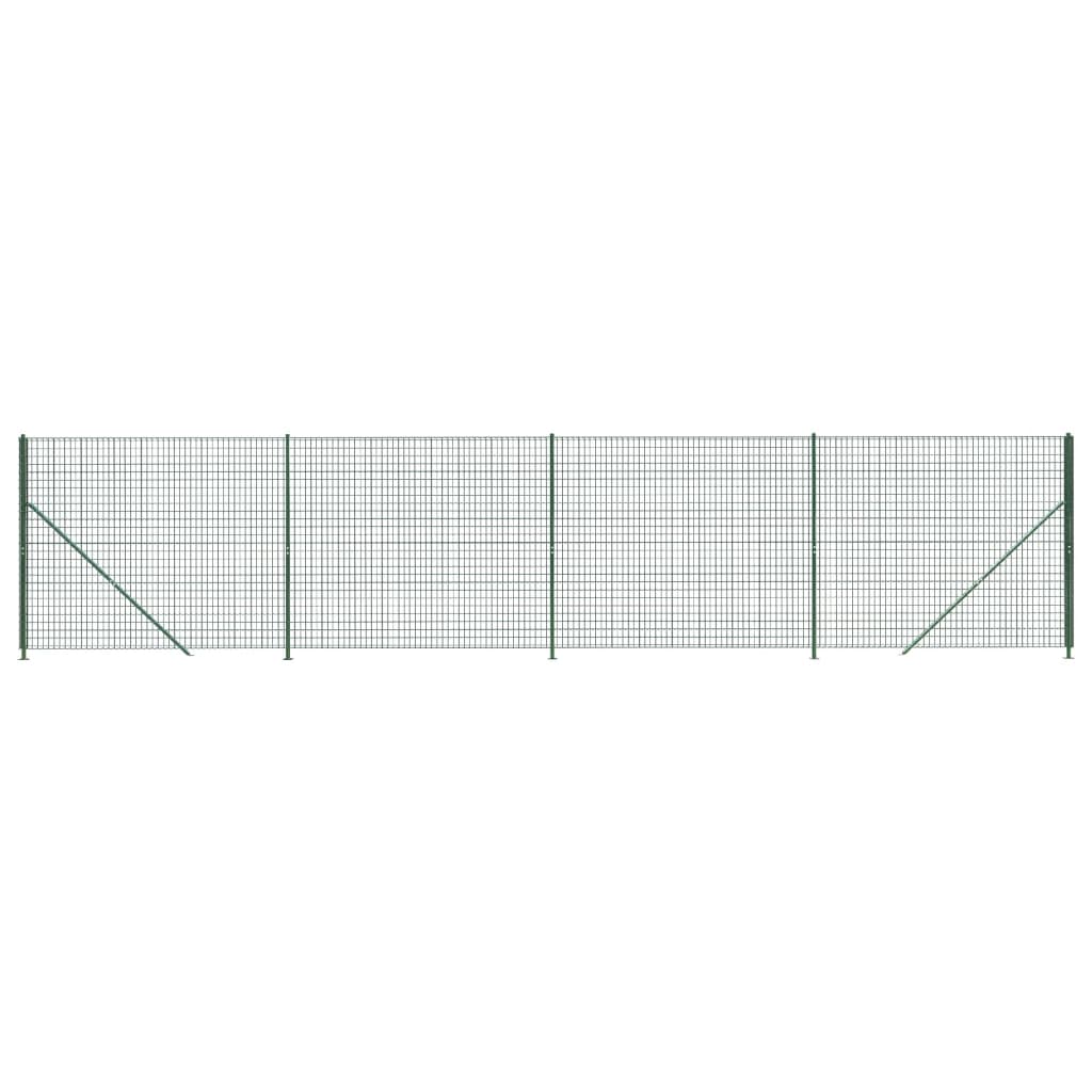 Ograda od žičane mreže s prirubnicom zelena 1,8 x 10 m