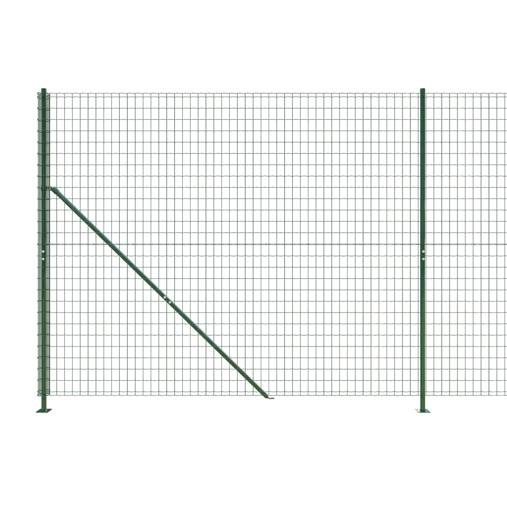 Ograda od žičane mreže s prirubnicom zelena 1,8 x 10 m