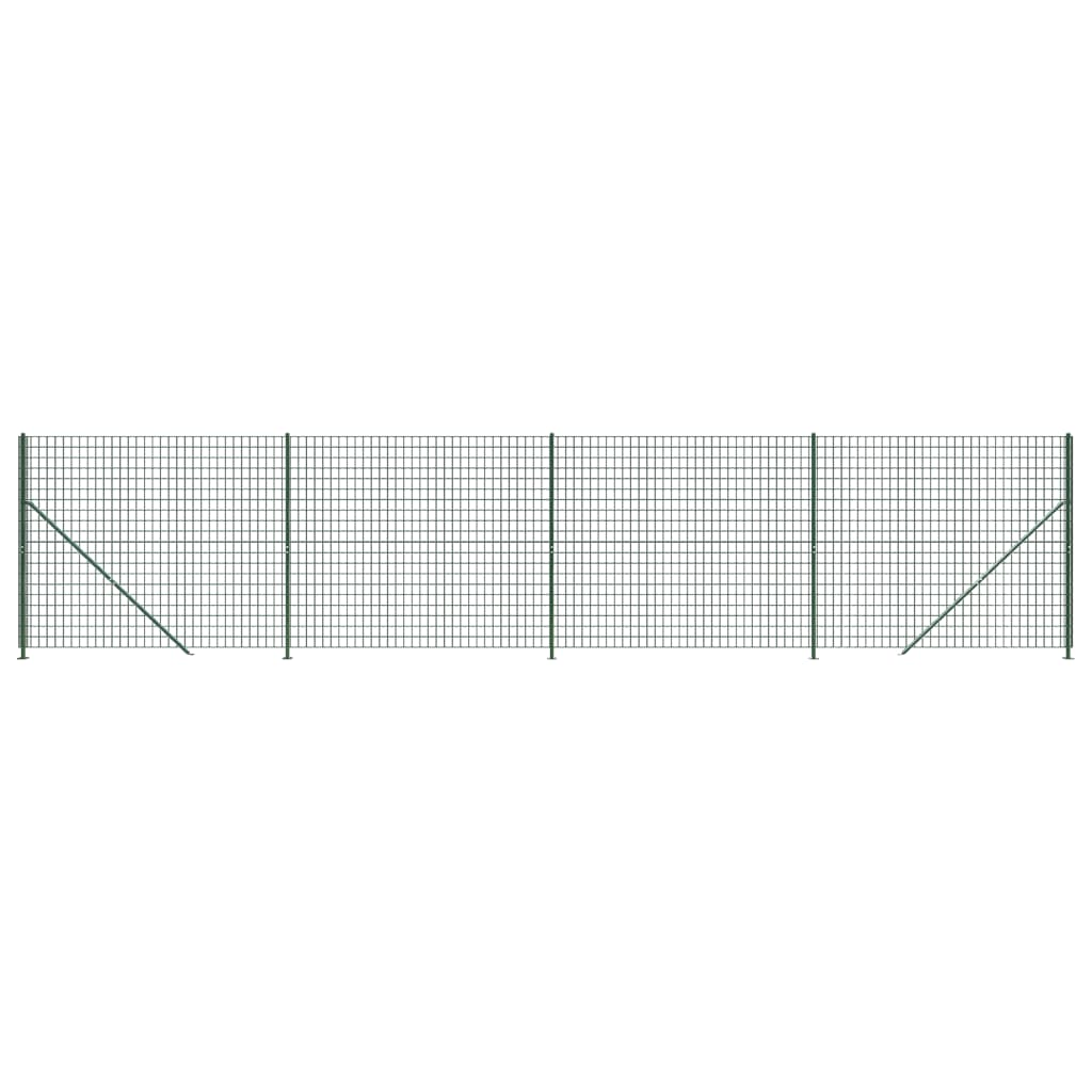 Ograda od žičane mreže s prirubnicom zelena 2,2x10 m