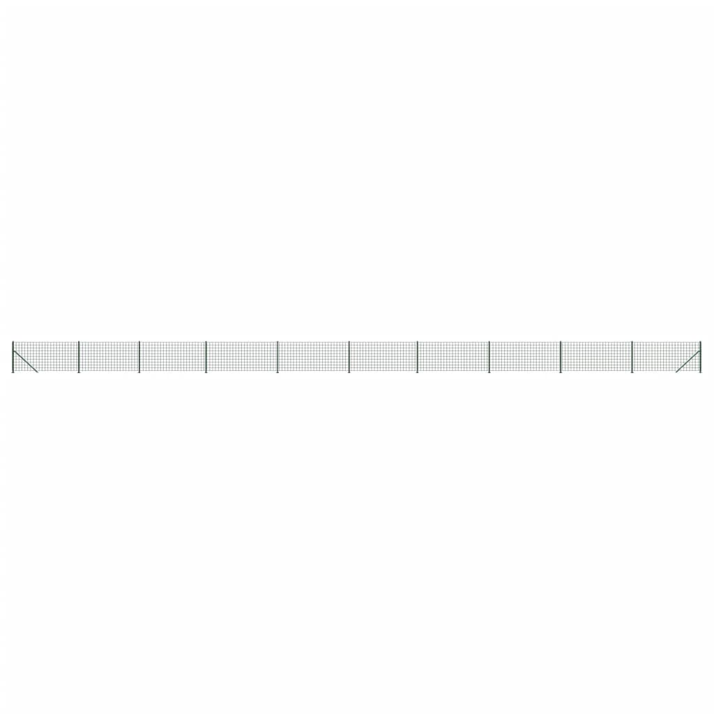 Ograda od žičane mreže s prirubnicom zelena 0,8 x 25 m