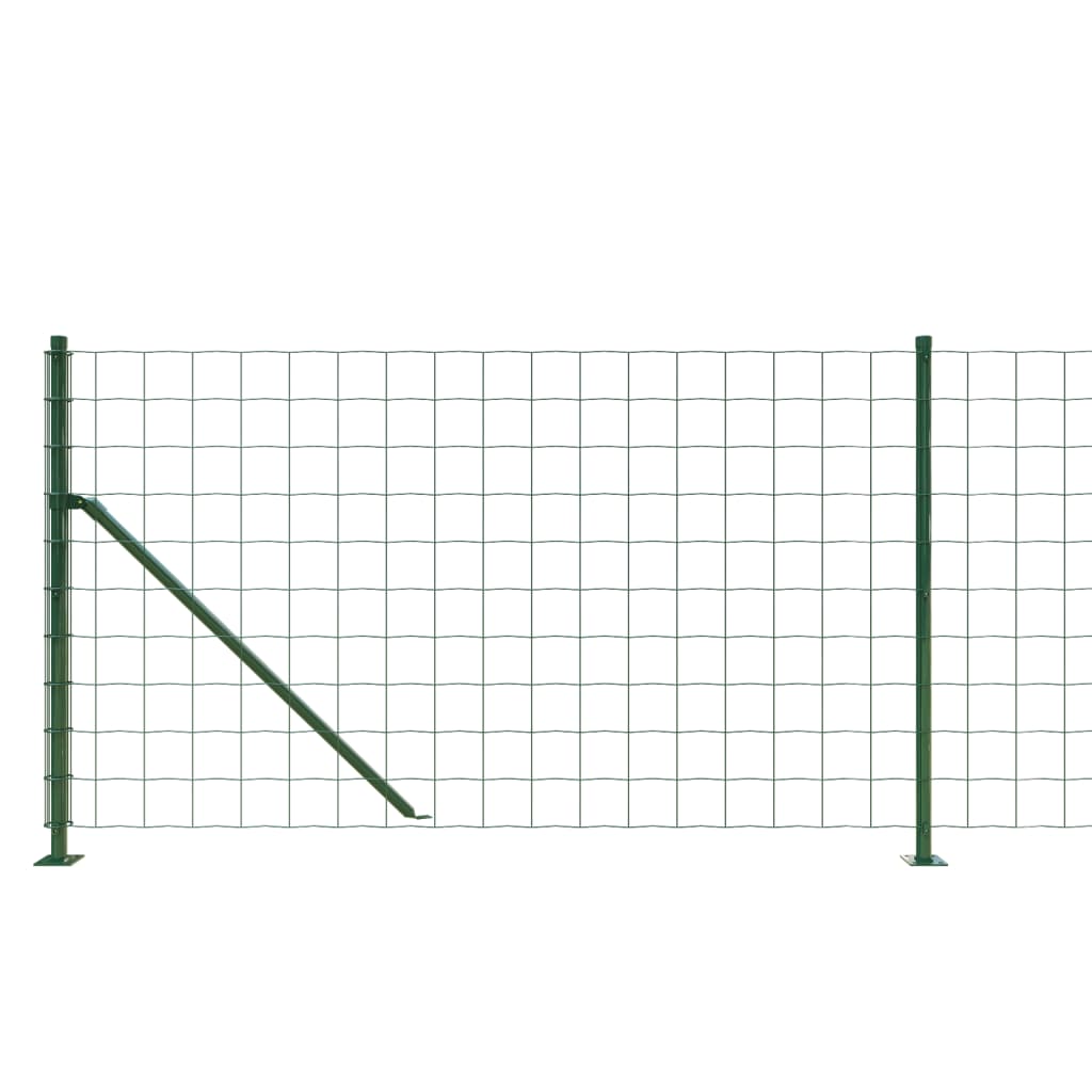 Ograda od žičane mreže s prirubnicom zelena 0,8 x 25 m