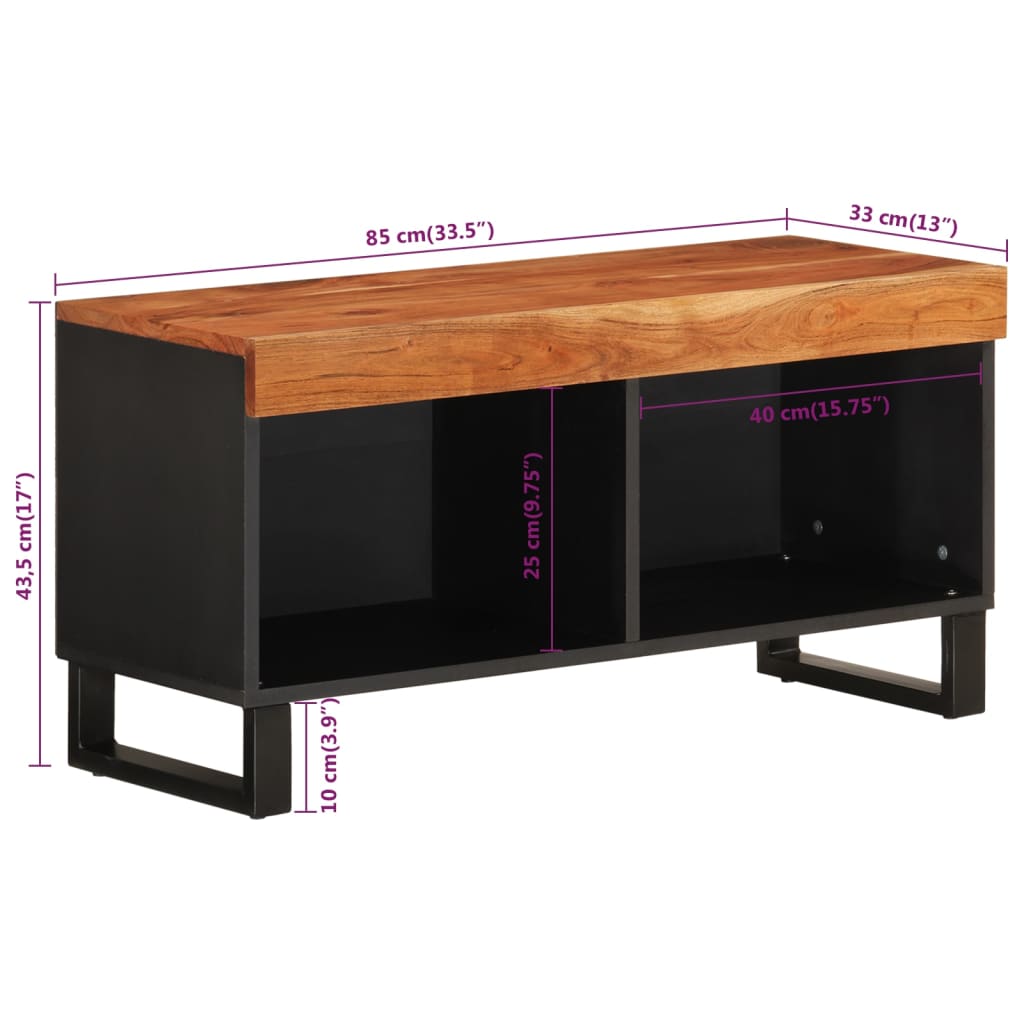 TV ormarić 85 x 33 x 43,5 cm od masivnog bagremovog drva