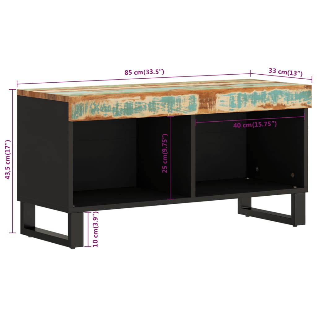 TV ormarić 85x33x43,5 cm od masivnog obnovljenog drva