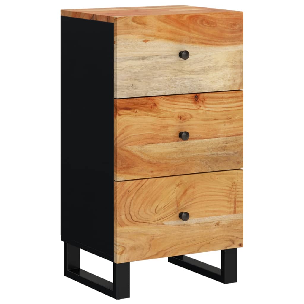 Komoda s 3 ladice 40 x 33,5 x 75 cm od masivnog drva bagrema