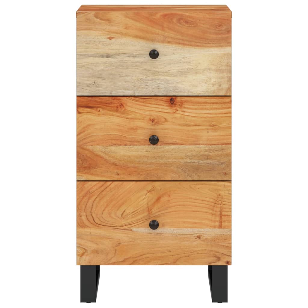Komoda s 3 ladice 40 x 33,5 x 75 cm od masivnog drva bagrema