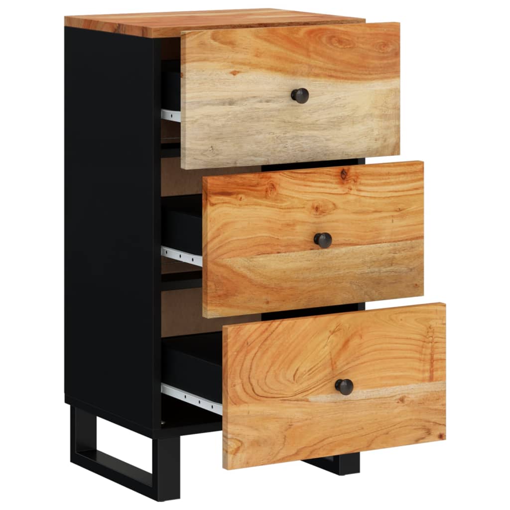 Komoda s 3 ladice 40 x 33,5 x 75 cm od masivnog drva bagrema