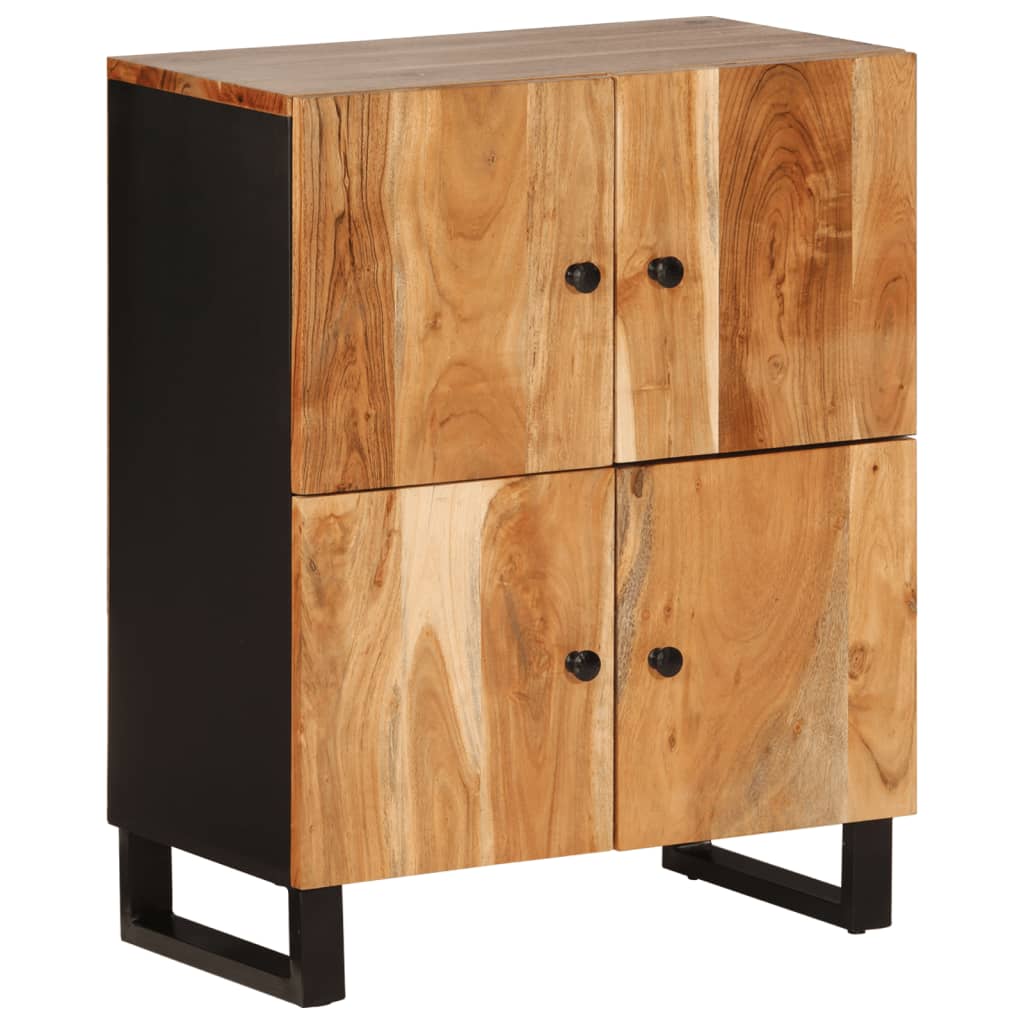 Komoda s 4 vrata 60 x 33 x 75 cm od masivnog bagremovog drva