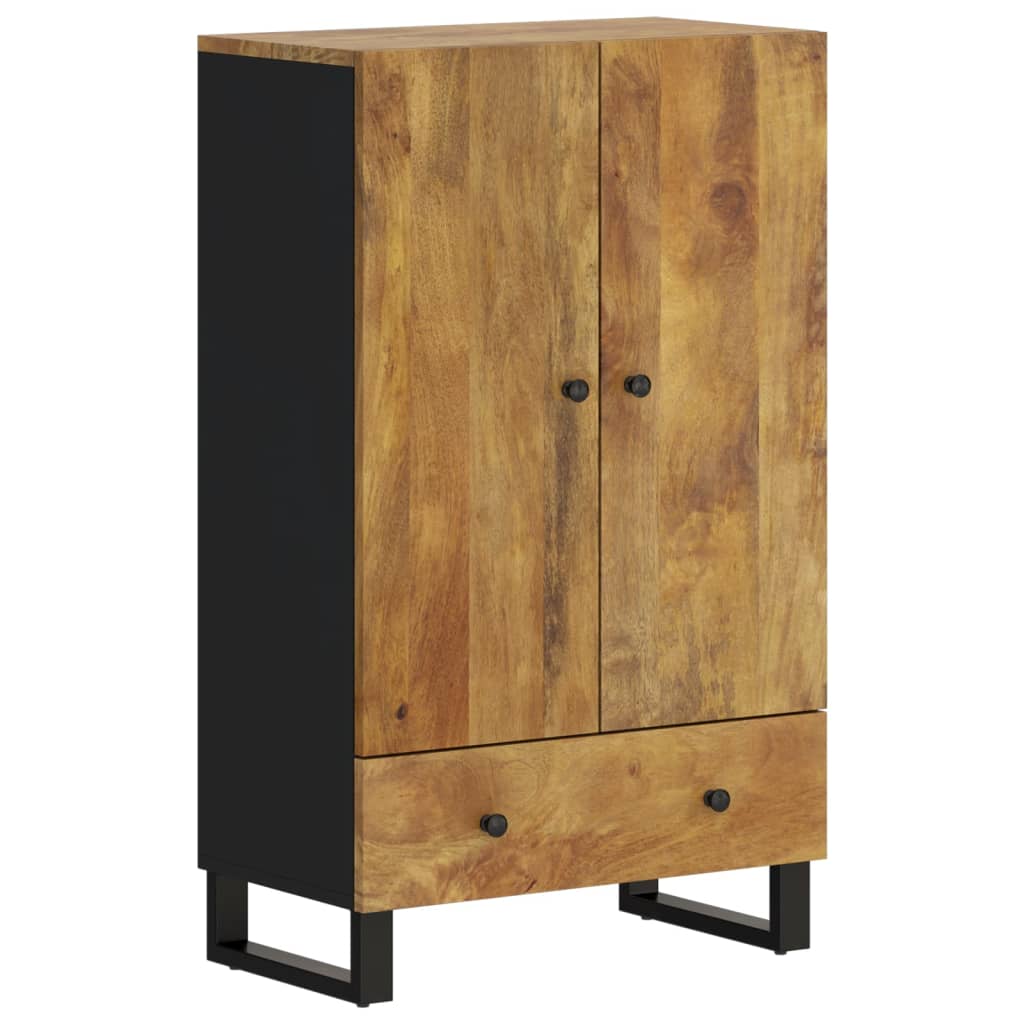 Visoka komoda s ladicom 60x33x100 cm od drva manga i željeza