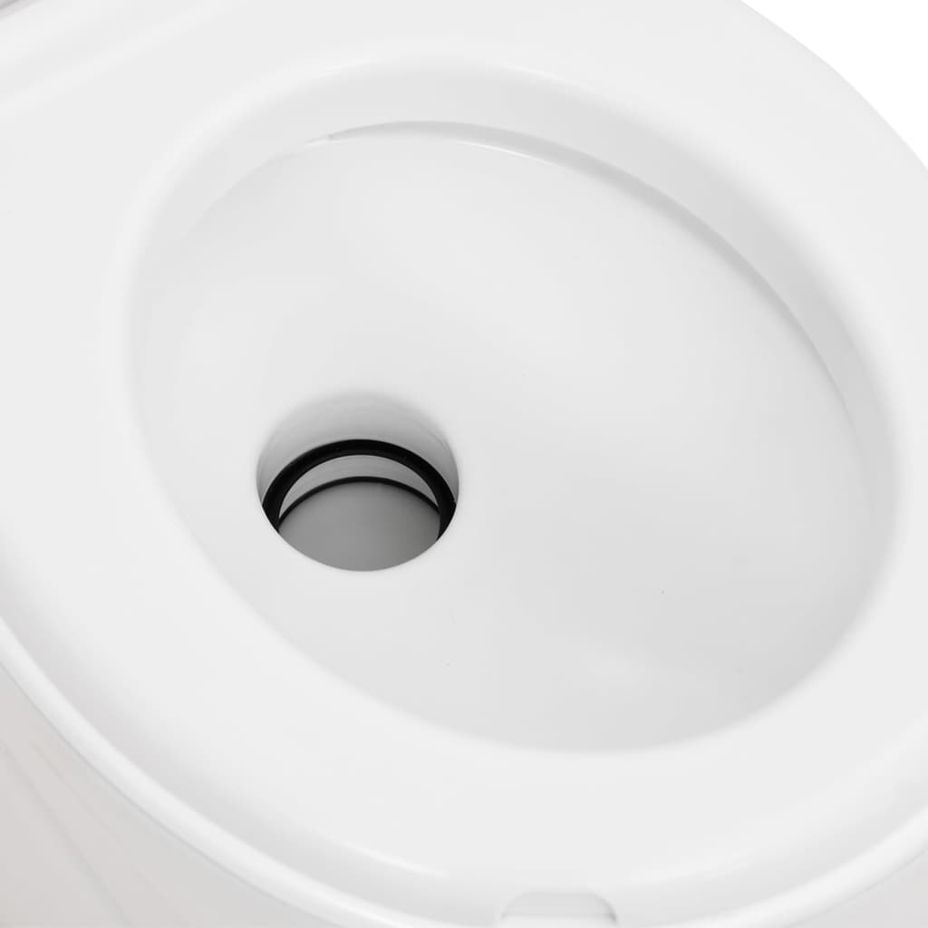 Ugrađeni toalet za kampiranje bijeli 24+17 L HDPE i emajl