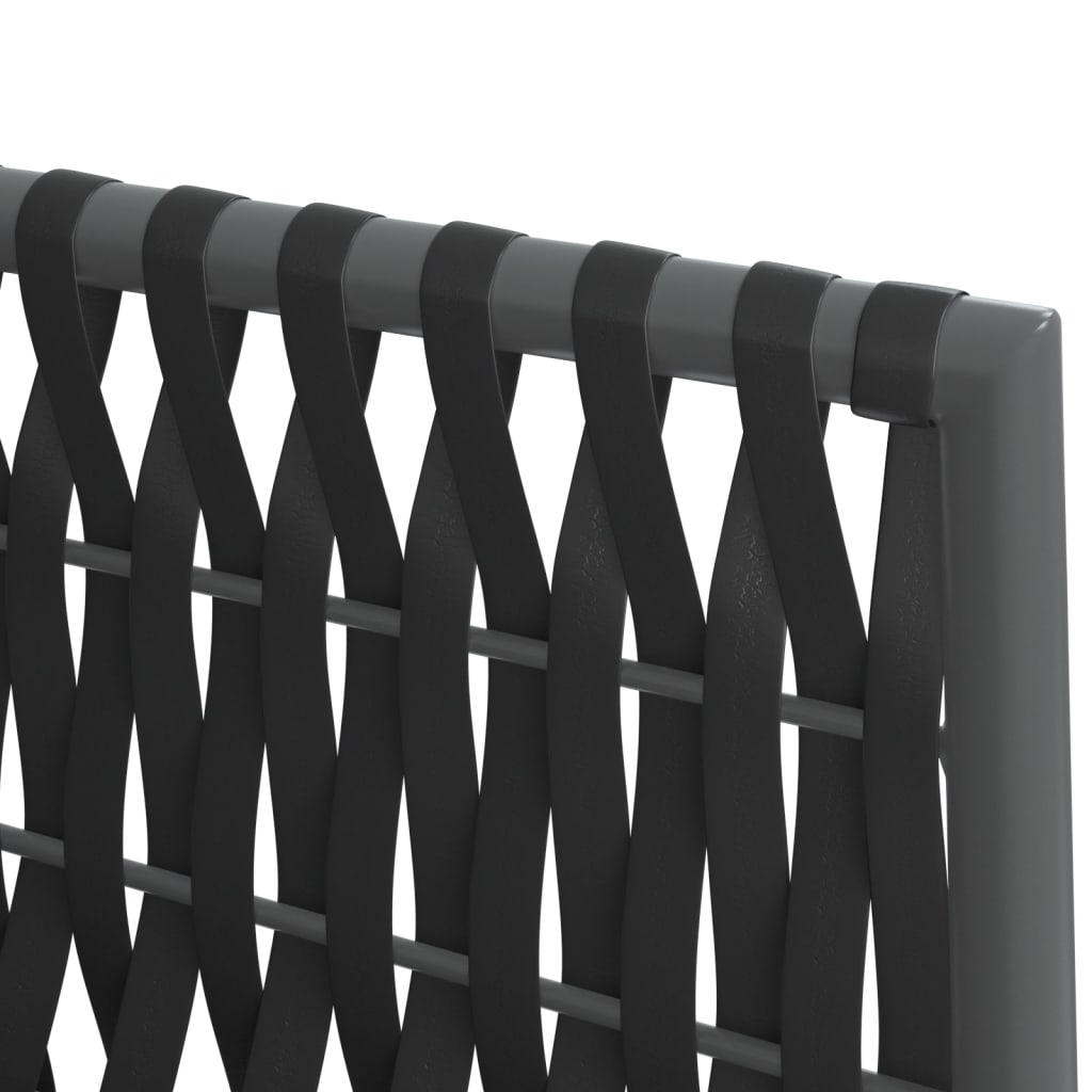 Vrtne stolice s jastucima 2 kom crne 54x61x83 cm od poliratana