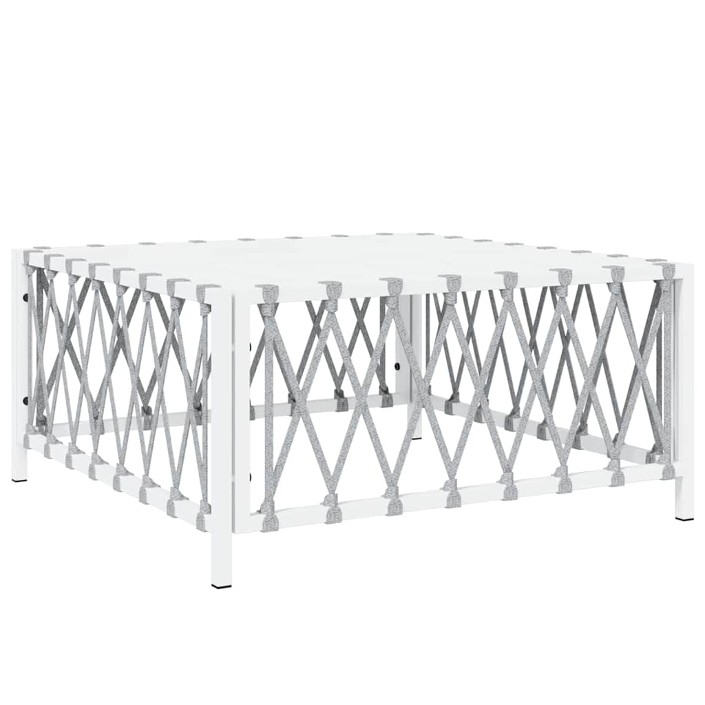 Vrtni stol bijeli 70 x 70 x 34 cm od tkane tkanine