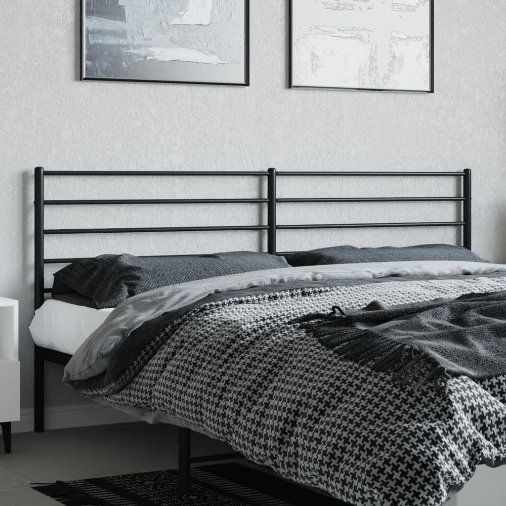 Metalno zamjensko uzglavlje crno 200 cm