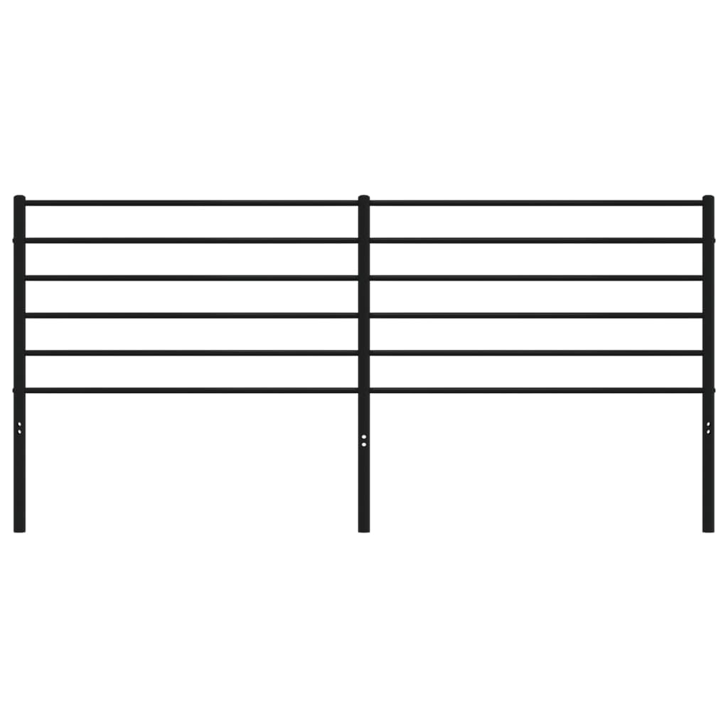 Metalno zamjensko uzglavlje crno 200 cm