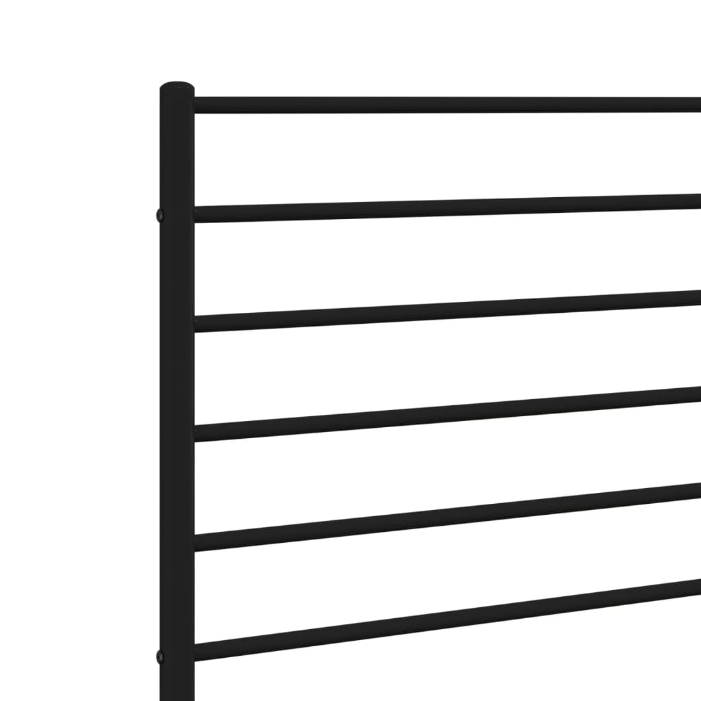 Metalno zamjensko uzglavlje crno 200 cm