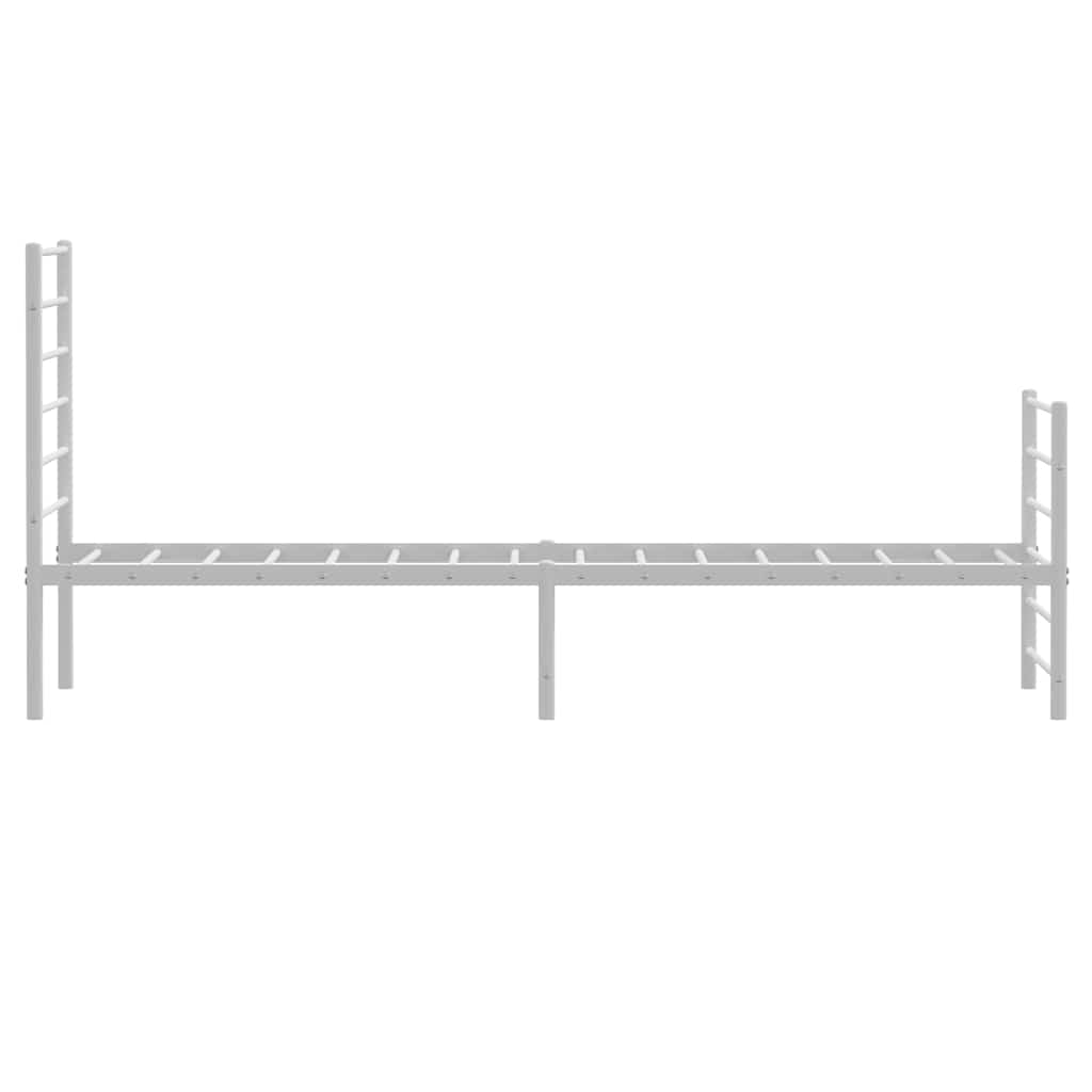 Metalni okvir kreveta uzglavlje i podnožje bijeli 100x190 cm
