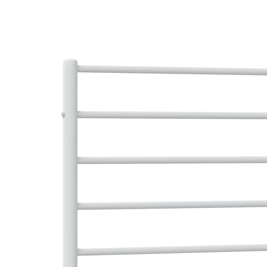 Metalni okvir kreveta uzglavlje i podnožje bijeli 107x203 cm