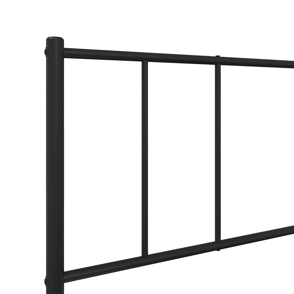 Metalni okvir kreveta uzglavlje i podnožje crni 100x190 cm