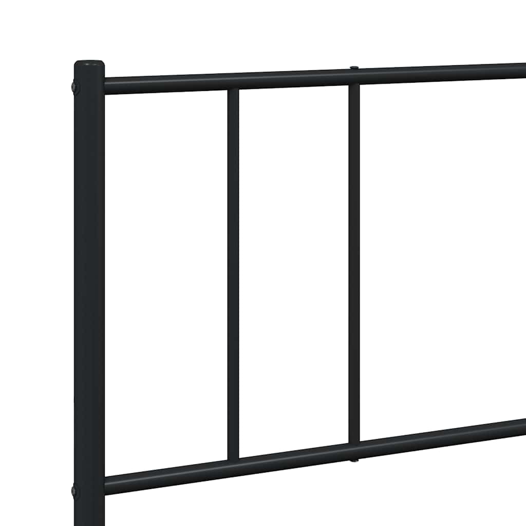 Metalni okvir kreveta uzglavlje i podnožje crni 183x213 cm