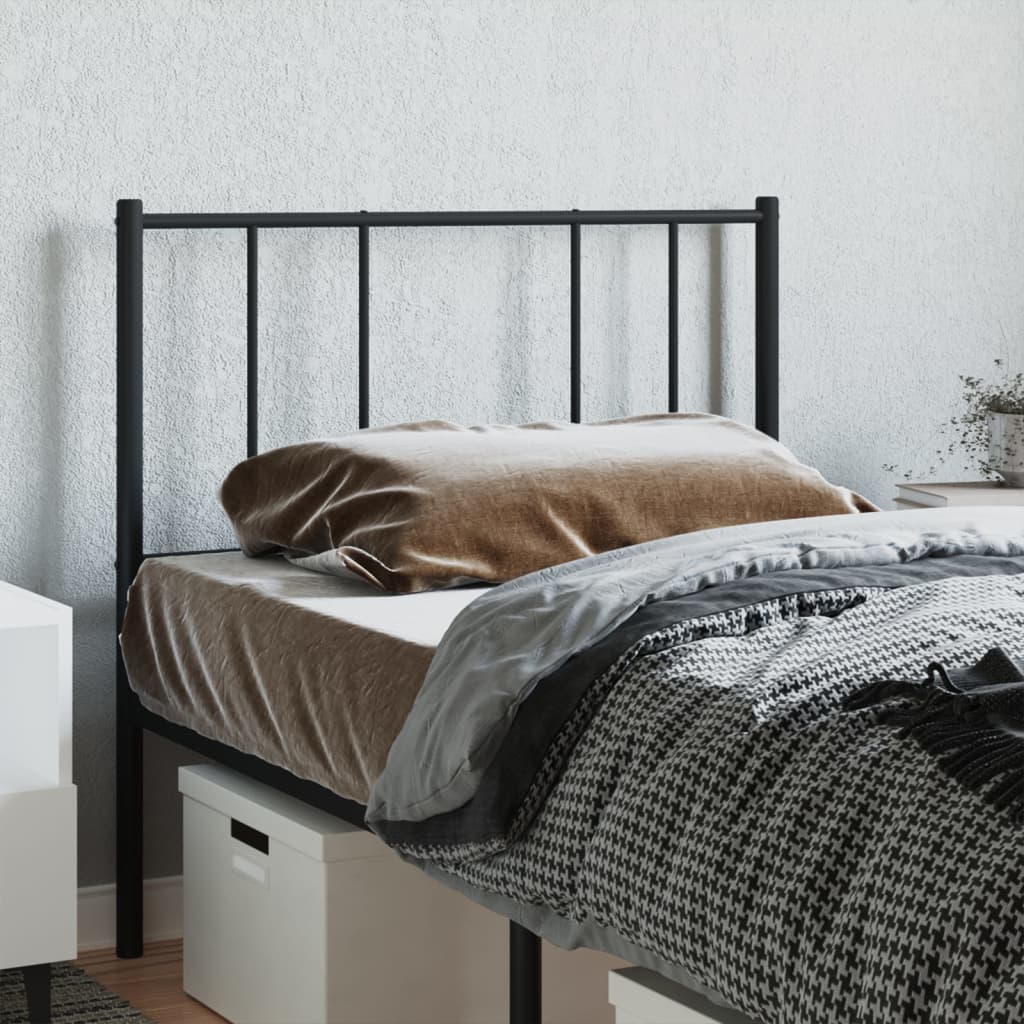 Metalno zamjensko uzglavlje crno 80 cm