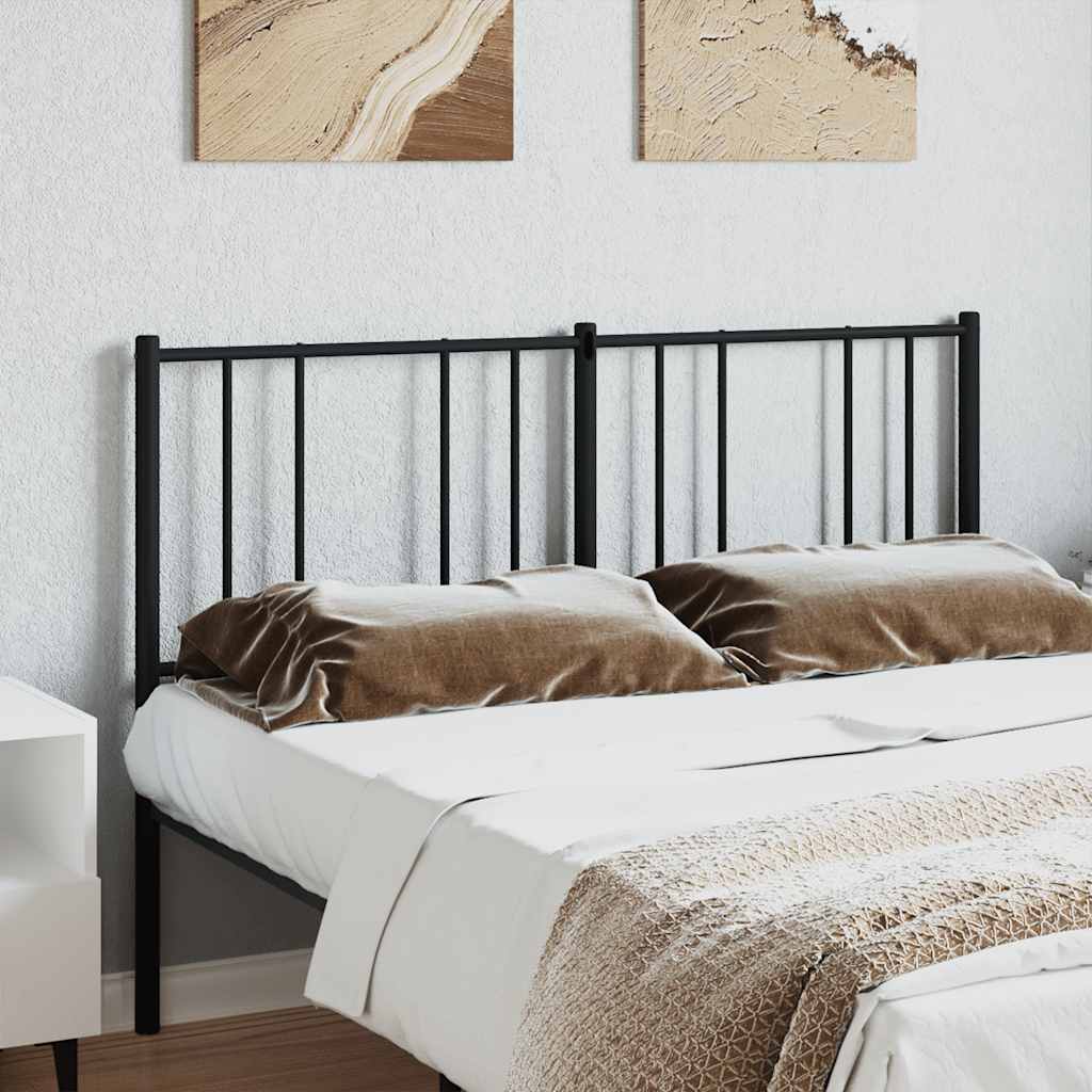 Metalno zamjensko uzglavlje crno 140 cm