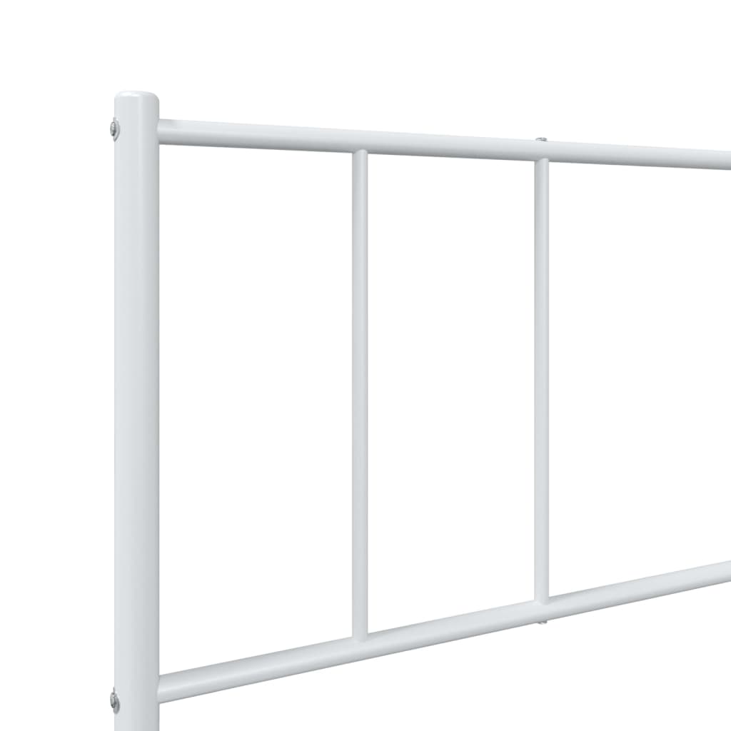 Metalni okvir kreveta uzglavlje i podnožje bijeli 107x203 cm