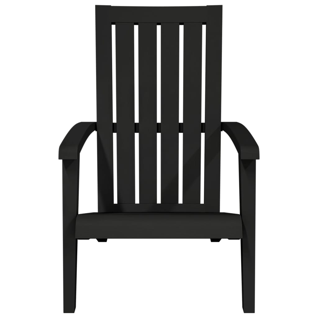 Vrtna stolica Adirondack od polipropilena crna